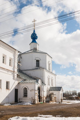 Obraz premium Cathedral Of St. Nicholas and the Church of the beheading of John the Baptist, the Church of Peter and Paul in St. Nicholas monastery, Pereslavl-Zalessky, Yaroslavl region, Russia