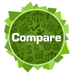 Compare Green Business Symbols Circular 