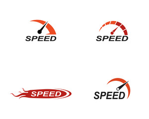 Speed logo faster template vector icon illustration design 