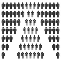 People Icons Work Group Team, Persons Crowd Symbol Vector Illustration