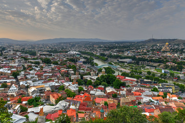 Obraz premium Panoramic City View - Tbilisi, Georgia