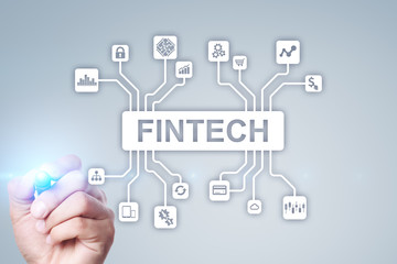FINTECH FInancial technology internet and business concept.