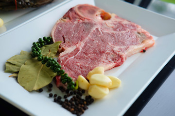 raw ribeye steak