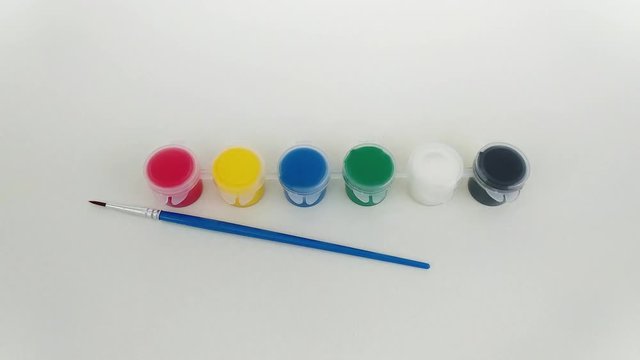 Six colors and a brush