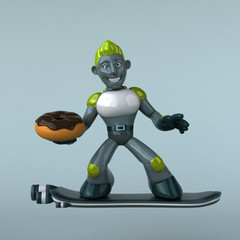 Green Robot - 3D Illustration