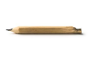 Pencil stub on white background