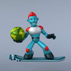 Red Robot - 3D Illustration
