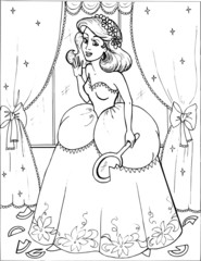 coloring book. princess. puzzles. tales 13