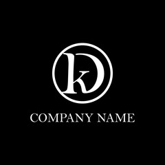 DK initial logo Design, clean vector