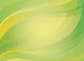Abstract  vector background, yellow and green smooth lines