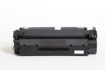 Toner Cartridge Black isolated on white background.