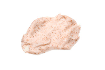 Sample of sugar scrub on white background
