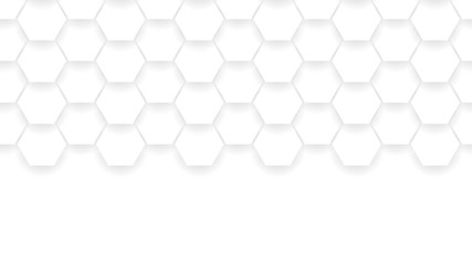 Abstract hexagon shapes composition. White and gray color background. EPS10 vector.