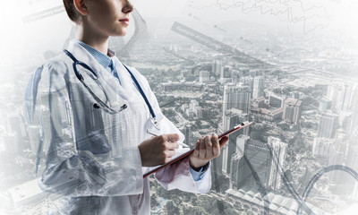 Modern medical industry concept