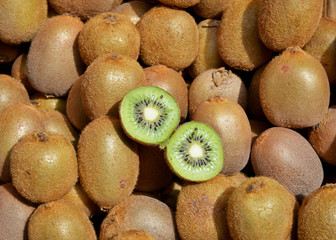 kiwi and fruits and background