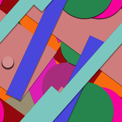 Flat material design - Creative vector trend seamless
