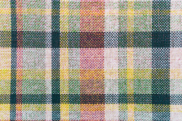 Texture of fabric with classic check pattern