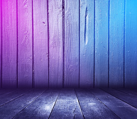 interior with neon lights