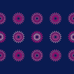 Polka dot seamless pattern. Mosaic of ethnic figures. Geometric background. Can be used for wallpaper, textile, invitation card, wrapping, web page background.