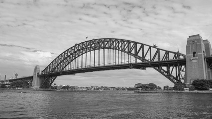 Sydney Harbor Bridge Black and White