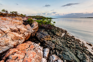 Red ocre rocks at Honeymoon Bay Kalumburu