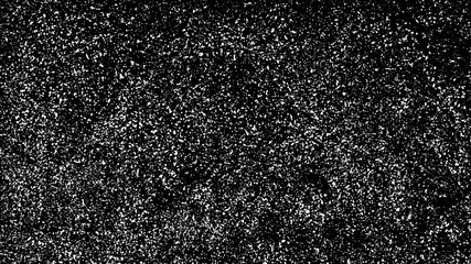 White Grainy Texture Isolated On Black Background. Dust Overlay. Light Coloured Noise Granules. Snow Vector Elements. Digitally Generated Image. Illustration, Eps 10.