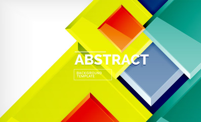 Geometric abstract background, modern square design