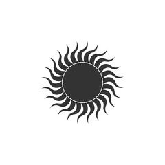 Sun icon isolated. Flat design. Vector Illustration