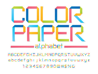 Vector of modern paper alphabet design