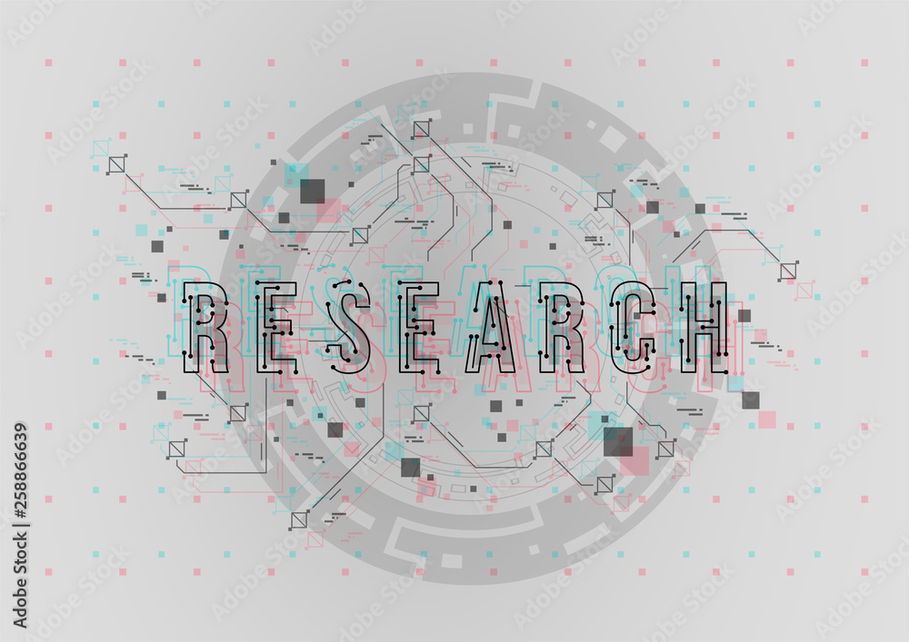 Poster Research. Conceptual Layout with HUD elements for print and web. Lettering with futuristic user interface elements.