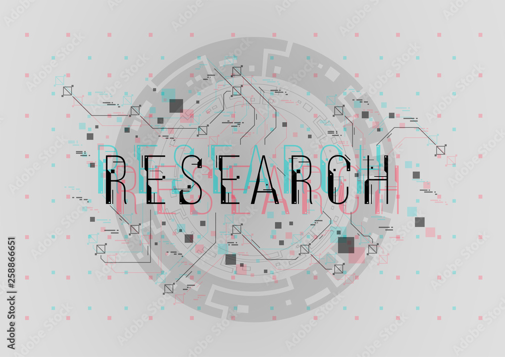Poster Research. Conceptual Layout with HUD elements for print and web. Lettering with futuristic user interface elements.