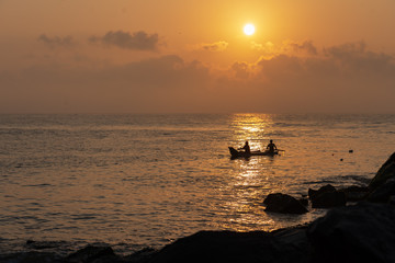 sunrise at coromandel coast