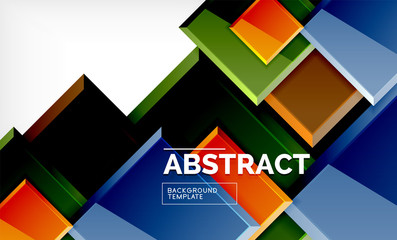 Geometric abstract background, modern square design