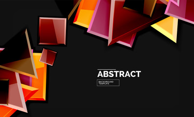 Squares and triangles geometrical background