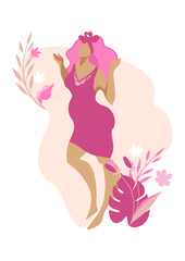 The girl in beautiful clothes.