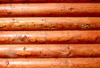 Wood log wall surface background