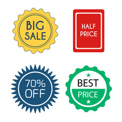 Sale stickers collection. Set of Promotional Vector Labels