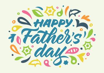 Obraz premium father's_day_calligraphy_pattern