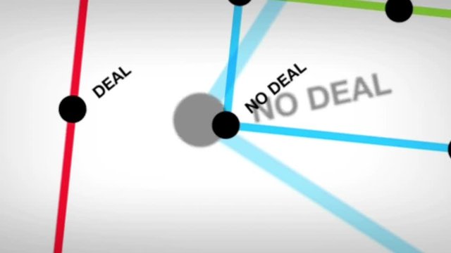Brexit concept of London Underground map animation.