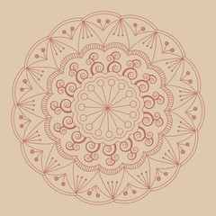 wired rosette in retro sepia shades