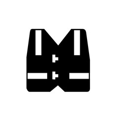 life vest black vector icon