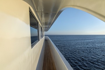 Corridor of luxury yacht