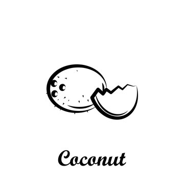 Crustaceans, fruit, coconut icon. Element of Crustaceans icon. Hand drawn icon for website design and development, app development. Premium icon