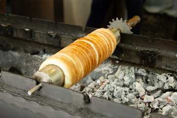 grilled trdelnik in Prague