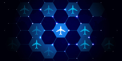 Aircraft icon. From Air transport set