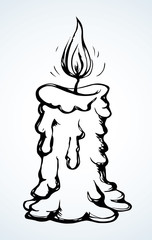 Candle. Vector drawing