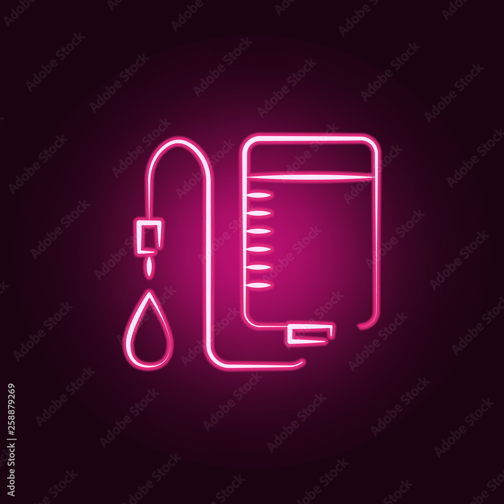 Poster dropper neon icon. elements of antiaging set. simple icon for websites, web design, mobile app, info