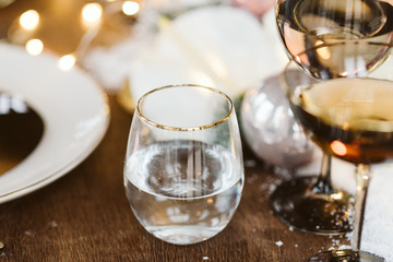 Gedeckter Tisch Feier Winter Weihnachten