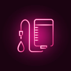 dropper neon icon. Elements of antiaging set. Simple icon for websites, web design, mobile app, info graphics