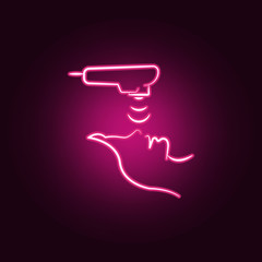 face brashing neon icon. Elements of antiaging set. Simple icon for websites, web design, mobile app, info graphics